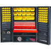 Durham Heavy Duty Work Bin Cabinet DCBDLP694RDR Deep Pocket Doors- 4 Drawers 69 Yellow Bins 48x24x78