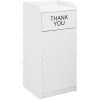 Global Industrial 36 Gallon Wooden Waste Receptacle With Tray Top Gray