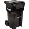 Global Industrial Mobile Trash Container, 65 Gallon Black