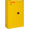 Global Industrial Flammable Cabinet, 45 Gallon, Self Close Double Door, 43"W x 18"D x 65"H