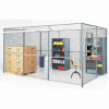 Global Industrial™ Wire Mesh Partition Security Room 20x10x10 without Roof - 4 Sides w/ Window