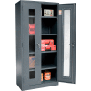 Global Industrial™ Clear View Storage Cabinet Easy Assembly 36x18x78 - Gray