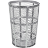 Global Industrial Outdoor Steel Mesh Corrosion Resistant Trash Can, 48 Gallon, Silver