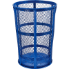 Global Industrial Outdoor Metal Trash Container Blue, 48 Gallon