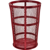 Outdoor Metal Trash Container Red, 48 Gallon - EXP-52P-RD