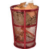 Outdoor Metal Trash Container Red, 48 Gallon - EXP-52P-RD
																			