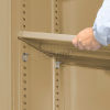 Storage Cabinet with Recessed Handle - Shelves Easily Attach to Shelf Clips
