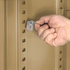 Storage Cabinet with Recessed Handle - Shelf Clips for Tool Free Installation