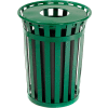 Global Industrial Outdoor Metal Waste Receptacle - 36 Gallon Green