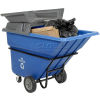 Optional Lid with Recycling Plastic Tilt Truck, Plastic Tilt Trucks, Recycling Hopper Truck, Hopper Trucks, Recycling Carts