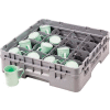 Cambro 20C414151 - Camrack Cup Rack 20 Compartments 4-1/4" Max Height, Soft Gray, NSF - Pkg Qty 5
