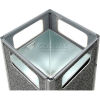 Stone Panel Receptacle - Weather Urn Top - Galvanized Steel Liner with Handles