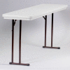 Correll Folding Seminar Table - Plastic - 18 x 72 - Gray Granite