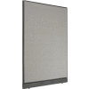 Interion® Office Partition Panel with Raceway, 48-1/4"W x 64"H, Gray