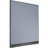 Interion® Office Partition Panel with Raceway, 60-1/4"W x 64"H, Blue