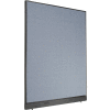 Interion® Office Partition Panel with Raceway, 60-1/4"W x 76"H, Blue