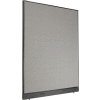 Interion® Office Partition Panel with Raceway, 60-1/4"W x 76"H, Gray