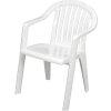 Grosfillex® Resin Lowback Stacking Outdoor Armchair - White - Pkg Qty 4