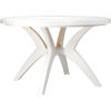 Ibiza Best Value 46 in. Outdoor Round Resin Table with Umbrella Hole - White