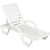 Grosfillex® Adjustable Resin Chaise - White - Pkg Qty 6