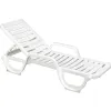 Grosfillex® Adjustable Resin Chaise, White - Pkg Qty 6