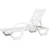 Grosfillex® Adjustable Resin Chaise, White - Pkg Qty 6