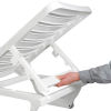 Grosfillex&#174; Adjustable Resin Chaise - White 