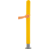 Global Industrial™ Smooth Bollard Post Sleeve, 4" HDPE Dome Top, Yellow