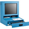 LCD Counter Top Security Computer Cabinet - Blue
																			