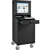 Global Industrial Mobile Security LCD Computer Workstation, Black, Unassembled