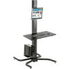Global Industrial™ 81"H Freestanding Orbit Computer Station with VESA Mount, Black