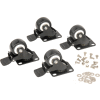 2" Swivel Locking Caster Kit, For Global Industrial Network Data Rack Enclosure Cabinet
