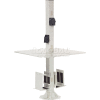 Global Industrial 81"H Floor Mount Orbit Computer Kiosk with VESA Mount & Power Outlet, Beige