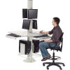 Computer Kiosk Provides Comfortable Working Height