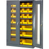 Locking Bin Cabinet with Clear Window