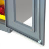 Locking Bin Cabinet with Clear Window - Break Resistant Acrylic Windows