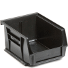 Global Industrial Plastic Stack & Hang Bin, 4-1/8"W x 5-3/8"D x 3"H, Black - Pkg Qty 24