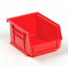 Global Industrial™ Plastic Stack & Hang Bin, 4-1/8"W x 5-3/8"D x 3"H, Red - Pkg Qty 24