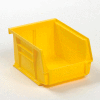 Global Industrial™ Plastic Stack & Hang Bin, 4-1/8"W x 5-3/8"D x 3"H, Yellow - Pkg Qty 24