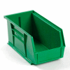 Global Industrial Plastic Stack and Hang Parts Storage Bin 5-1/2 x 10-7/8 x 5, Green - Pkg Qty 12