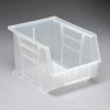 Global Industrial Plastic Stack & Hang Bin, 8-1/4"W x 10-3/4"D x 7"H, Clear - Pkg Qty 6