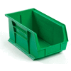 Global Industrial Plastic Stack and Hang Parts Storage Bin 8-1/4 x 14-3/4 x 7, Green - Pkg Qty 12