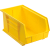 Global Industrial Plastic Stack and Hang Parts Storage Bin 8-1/4 x 14-3/4 x 7, Yellow - Pkg Qty 12