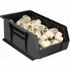 Plastic Stack & Hang Bin, 8-1/4"W x 13-5/8"D x 6"H, Black - Pkg Qty 12