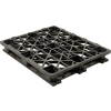 Double Deck Pallet, Plastic, 4-Way Entry, 48" x 40", 17600 Lb Static Capacity, Black
