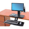 Ergotron&#174; WorkFit-A Single LD Workstation with Suspended Keyboard