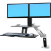 Ergotron&#174; WorkFit-A Sit-Stand Workstation w/Suspended Keyboard, For Dual Monitors