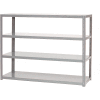 Global Industrial Extra Heavy Duty Shelving, 48"W x 18"D x 72"H, 4 Shelves, Gray