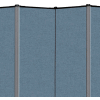Screenflex Portable Room Divider 5 Panel, 7'4"H x 9'5"L, Fabric Color: Blue