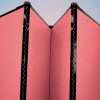 Screenflex Portable Room Divider 13 Panel, 8'H x 24'1"L, Fabric Color: Mauve